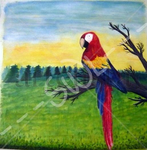 La Guacamaya Oil Canvas Animals