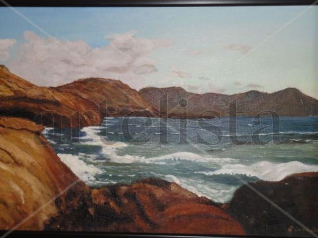 acantilado(galicia) Oil Canvas Marine Painting