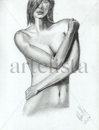 Pose de mujer desnuda Charcoal