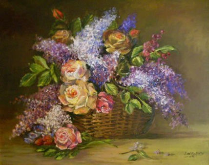 Cesta con flores