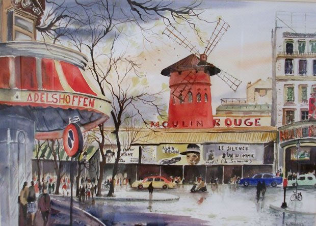 Moulin rouge Watercolour Paper Others