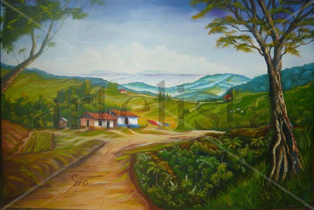 En las Montaña Oil Canvas Landscaping