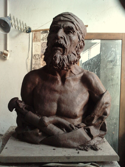 Caudillo Árabe Terracotta Figurative