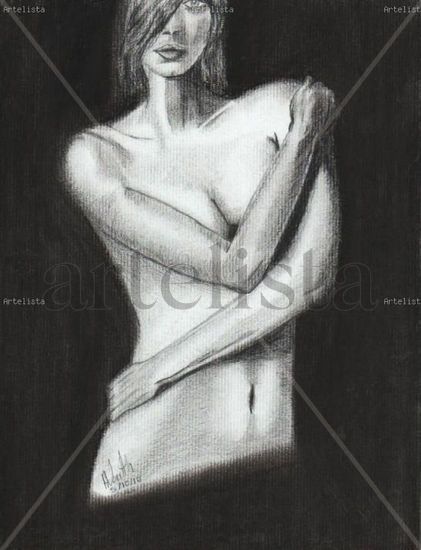 Pose de mujer desnuda 2 Charcoal