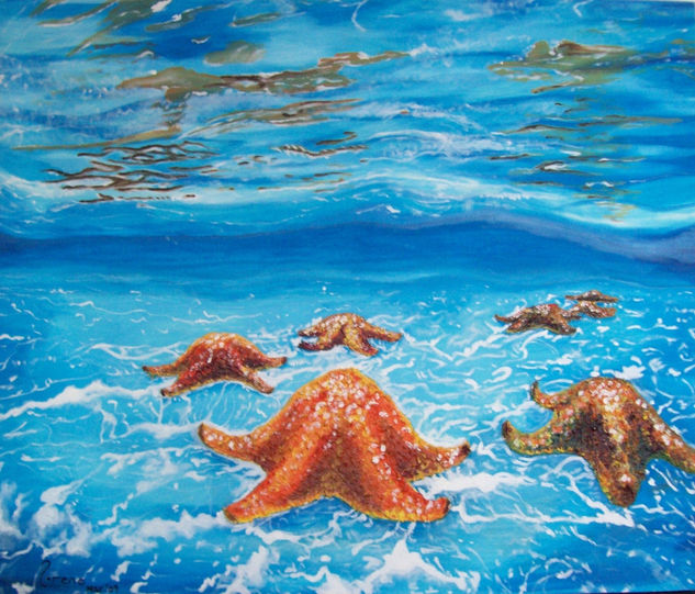 Estrellas de mar Oil Canvas Marine Painting