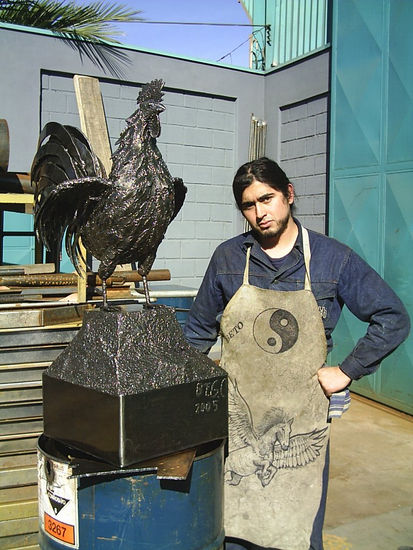 gallo     recuerdo de estrellas Metal Figurative