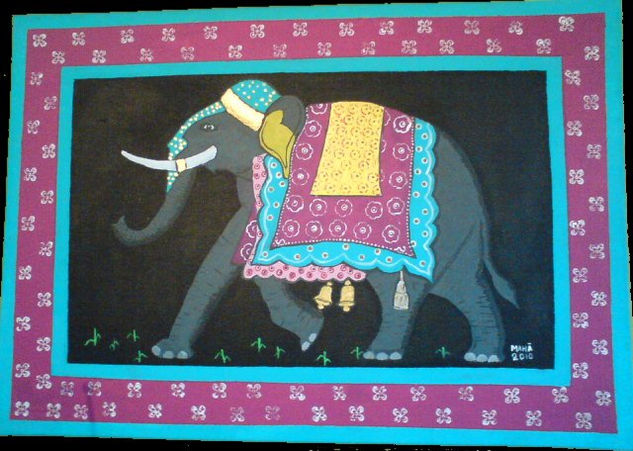 Elefante Hindú Acrylic Canvas Animals