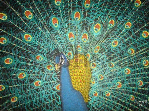 Pavo Real Acrylic Canvas Animals