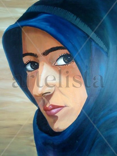 Mirada Oil Panel Portrait