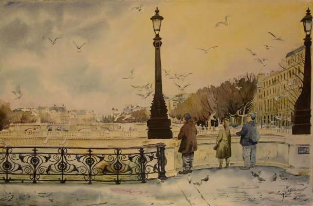 Pont d'arcole - Paris Watercolour Paper