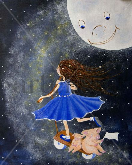 Camino de Luna Acrylic Canvas Others