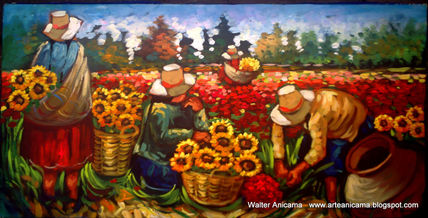 Flores al atardecer