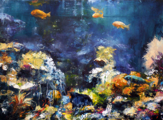 Acuario Oil Canvas Marine Painting