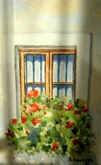 Ventana con flores