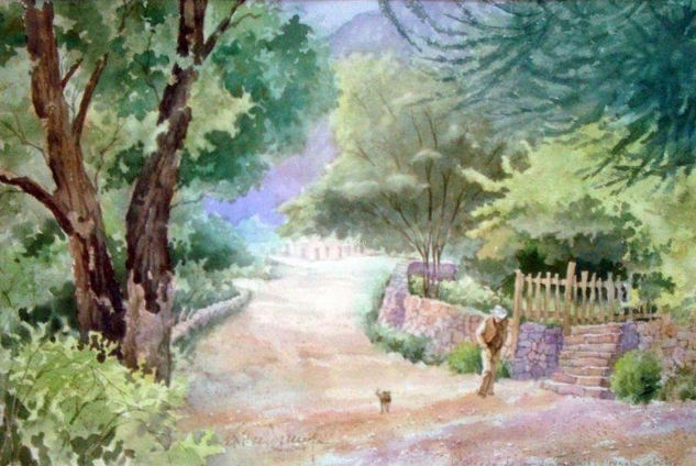 una larga mañana Watercolour Paper Landscaping