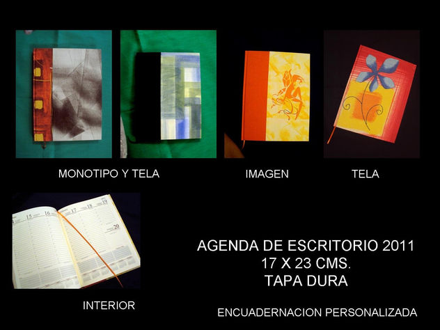 ENCUADERNACIONES ARTESANALES, AGENDA DE ESCRITORIO 2011