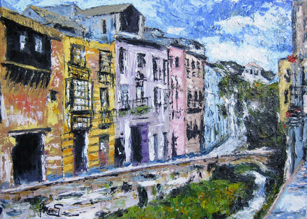 Carrera del Darro (Granada) Oil Canvas Landscaping