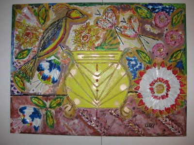 Bird Butterflies And Flowers