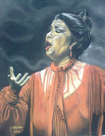 Flamenco-Tomasa Guerrero " la Macanita de Jerez" Pastel Papel Retrato