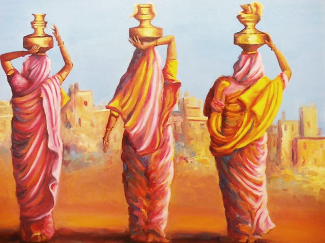 Las tres gracias Oil Canvas Figure Painting