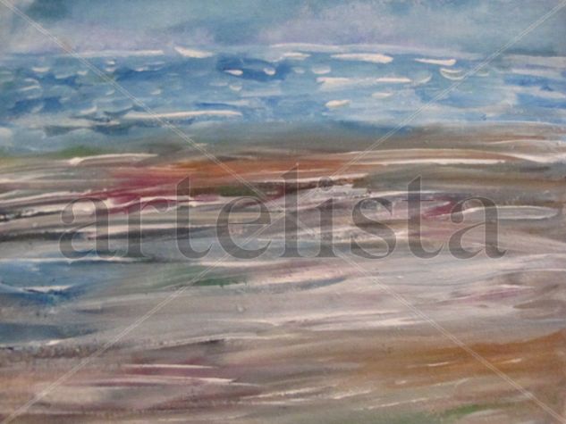 playa y mar Oil Canvas Landscaping