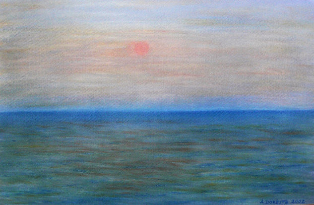 Atardecer. Pastel Papel Marina