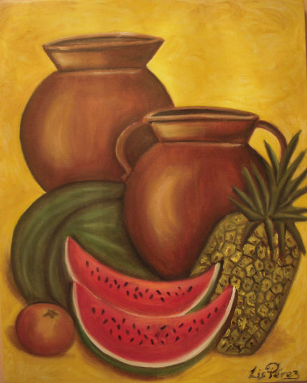 Ollas de asokitl Oil Canvas Still Life Paintings