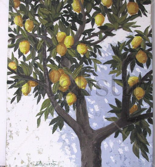 Limonero y cal Oil Canvas Landscaping