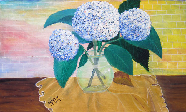 Hortensia en Frasco de vidrio
