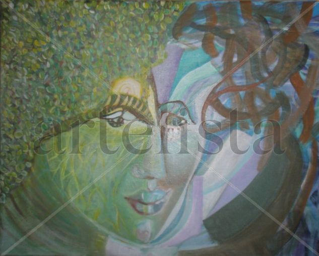 soy mujer soy tierra soy agua soy arbol Acrylic Canvas Figure Painting