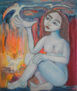 DESNUDO CON PAJARO