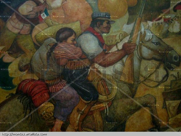 Detalle revolucionarios en mural A pesar de todo