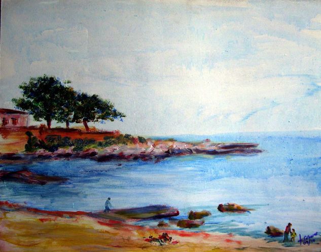 Rincones de España: cala en una playa de Girona. Acrylic Panel Landscaping