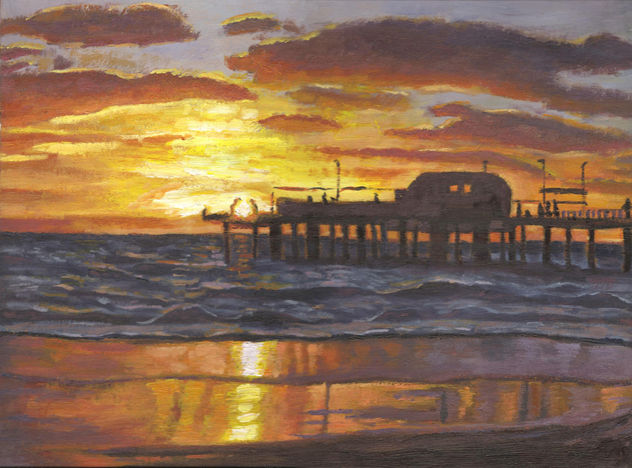 Atardecer y mar de Lima