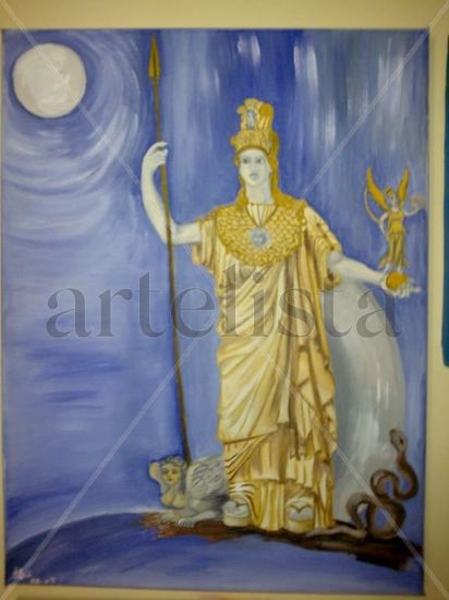 Atenea Oil Canvas Figure Painting