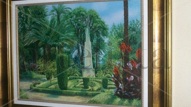 parque de malaga Oil Canvas Landscaping