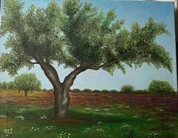 encinar en primavera Oil Canvas Landscaping