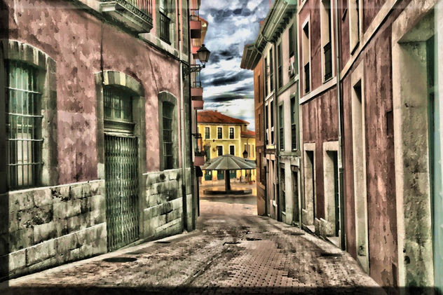 Plaza el Paraguas, calles de Oviedo antiguo - RF. 251-3