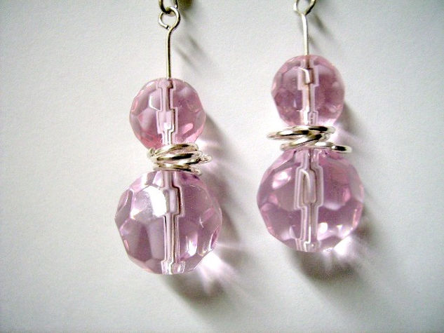 Aretes con Murano Rosa Bisutería Joyería y Bisutería