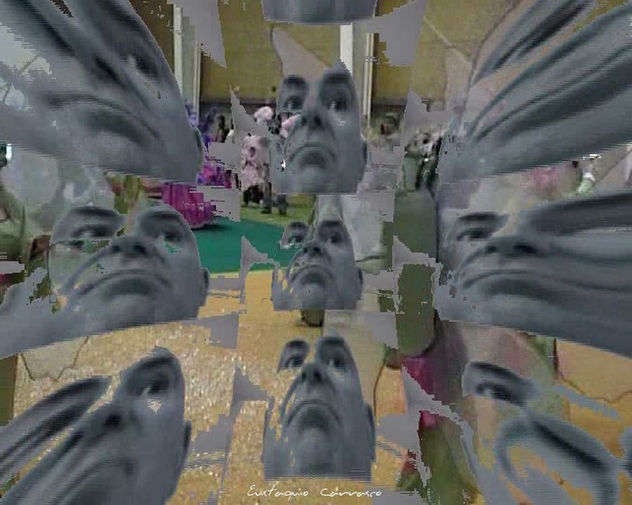 Nueve caras en la misma expresión, (Nine faces in the same expression)