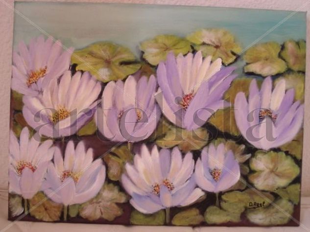 nenúfares Oil Canvas Floral Painting