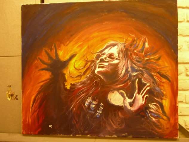 A JANIS, Oil Canvas Landscaping