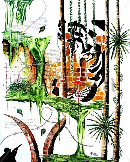 Trio al Acecho Acrylic Canvas Landscaping