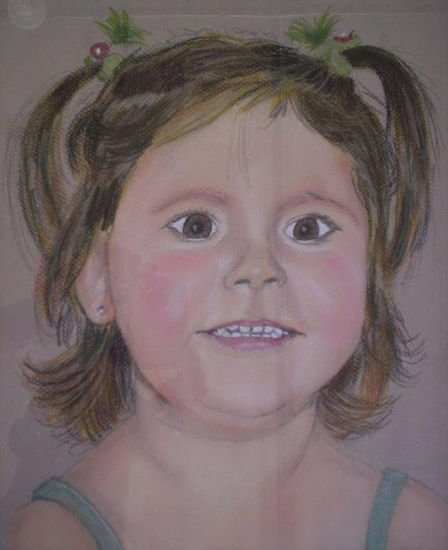 claudia Pastel Papel Retrato