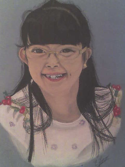 retrato Pastel Paper Portrait