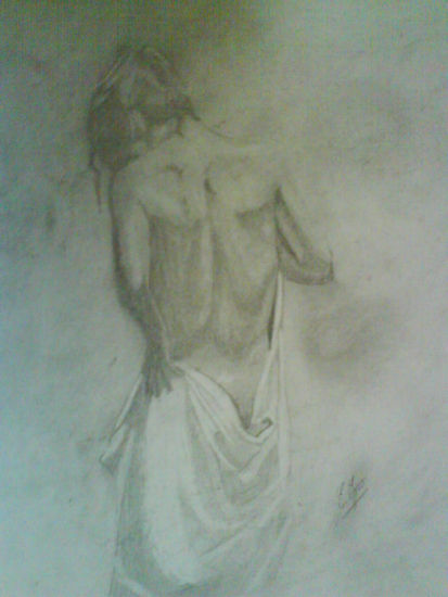 baño Pencil (Black) Paper Nude Paintings