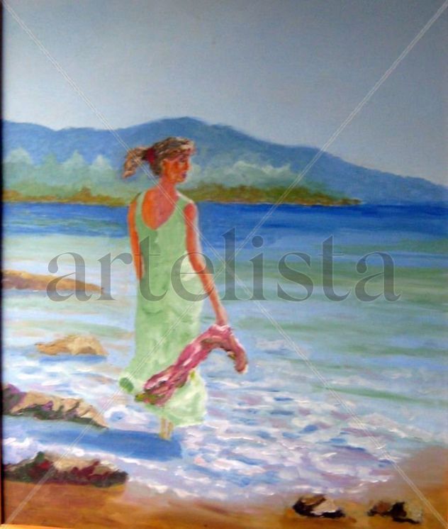 en la playa
