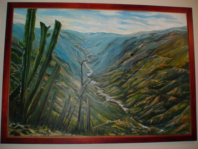 Cañon del Chicamocha Oil Canvas Landscaping