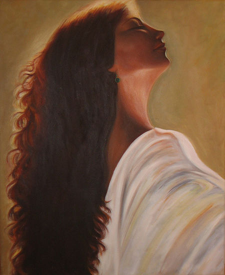 Dona al sol Oil Canvas Figure Painting