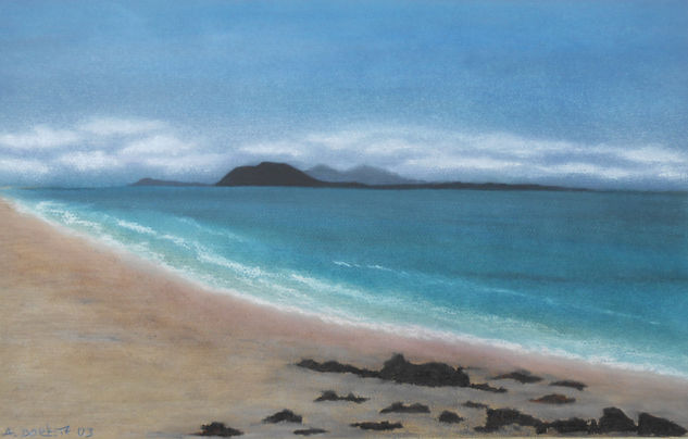 Playa de Corralejo (Fuerteventura) Pastel Papel Marina